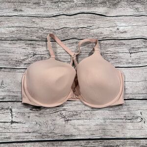 Bare Necessities Cream Full-Coverage Front Close Racerback Bra Size 38DD